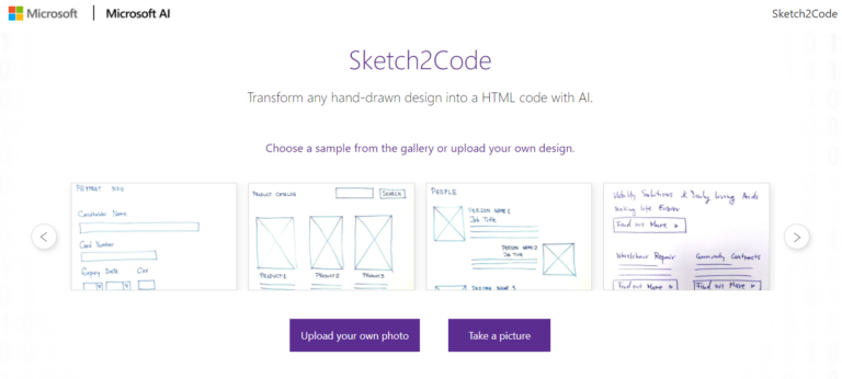 Microsoft’s Sketch2Code turns your Hand-drawn Designs into HTML code with AI