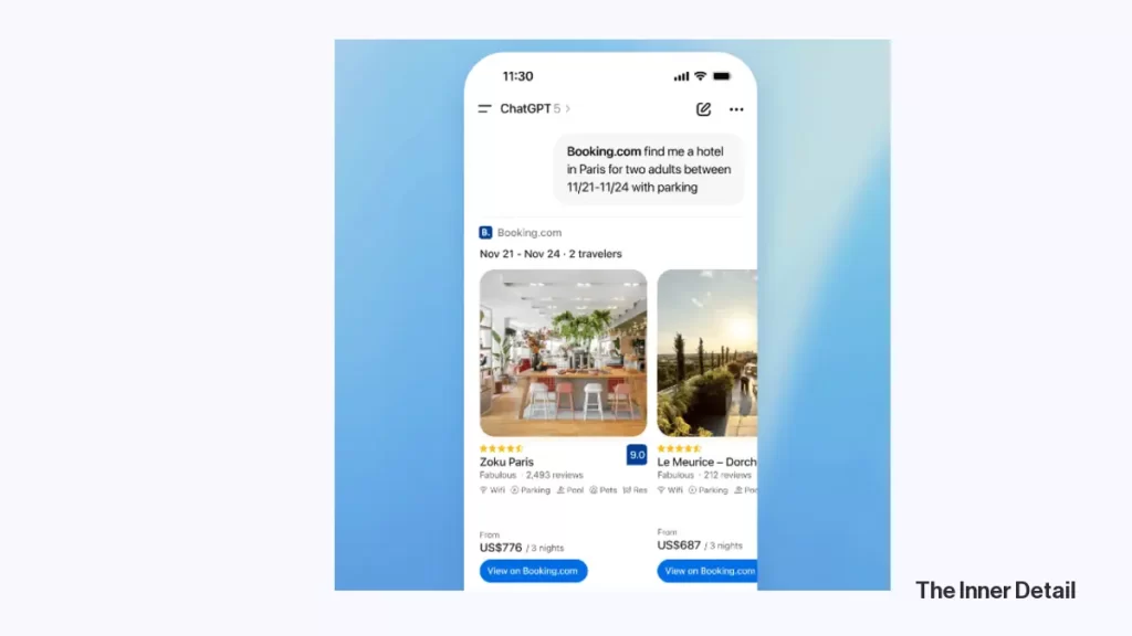 ChatGPT with Booking.com