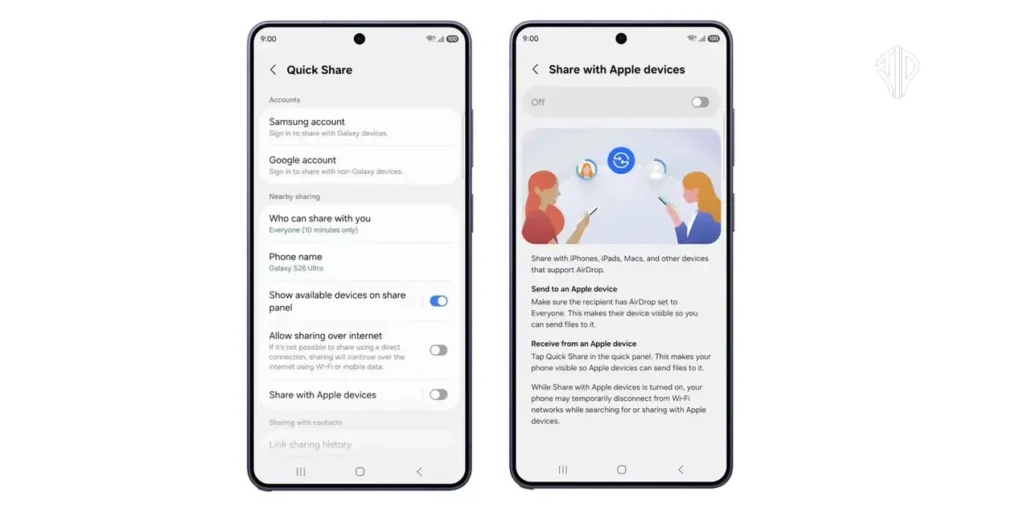 How to Airdrop files from Samsung to Apple