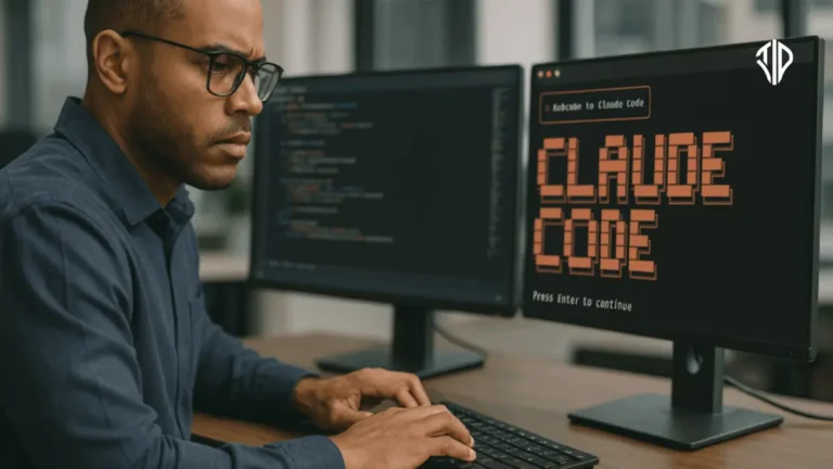 A man using Claude Code