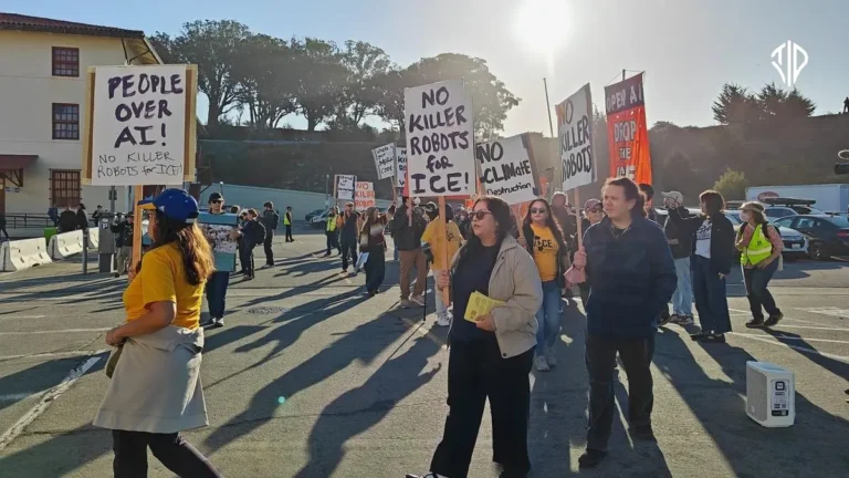 Protesters Gather at OpenAI DevDay Over Military Contracts and Environmental Impact
